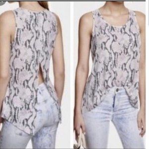 EXPRESS SPLIT BACK SNAKE SKIN SLEEVELESS TOP - NWT